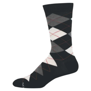 Argyle Svart – Socksmith – Bambustrumpor – Storlek 40–46