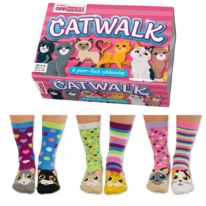 Catwalk – United Oddsocks – 6 Udda Strumpor Presentbox – Storlek 37–42