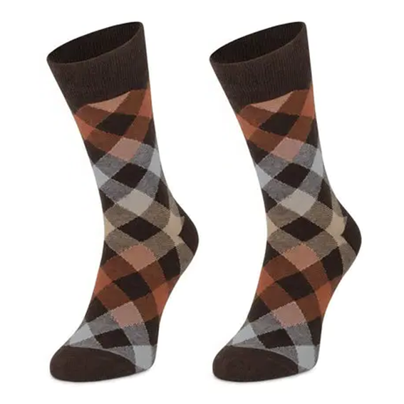 Diamonds – Klassiska Bomullsstrumpor – Mid-Calf – Storlek 41–46