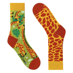 Giraffes – Sömlösa Bomullsstrumpor – Giraffmotiv – Storlek 36–40