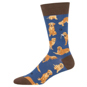 Golden Retrievers – Socksmith – Strumpor med Golden Retriever – Storlek 40–46
