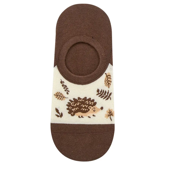 NS01 - Hedgehog No-Show Strumpor – Bomull – Osynliga Sneakersockor – Storlek 36–40 - Bild 3