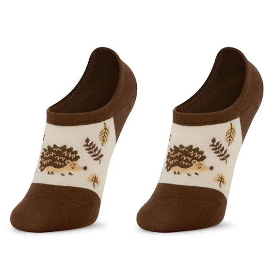 Hedgehog No-Show Strumpor – Bomull – Osynliga Sneakersockor – Storlek 36–40