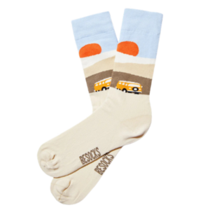Road Trip – VW Camper Strumpor – Ekologisk Bomull – Beige – Storlek 36–40