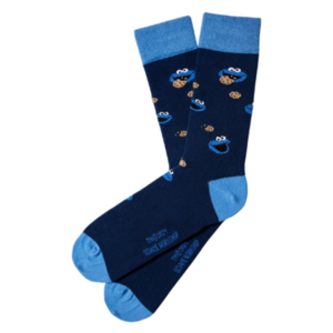Sesame Street Cookie Monster – Strumpor – Ekologisk Bomull – Marinblå – Storlek 36–40