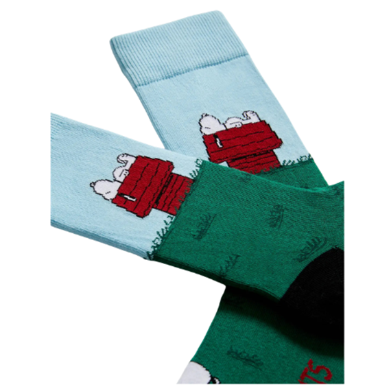 Snoopy House – Peanuts Strumpor – Ekologisk Bomull – Storlek 36–40