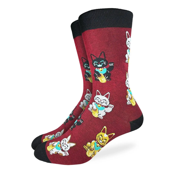 Strumpor – Good Luck Socks – Lucky Waving Cat - 36-41/41-46