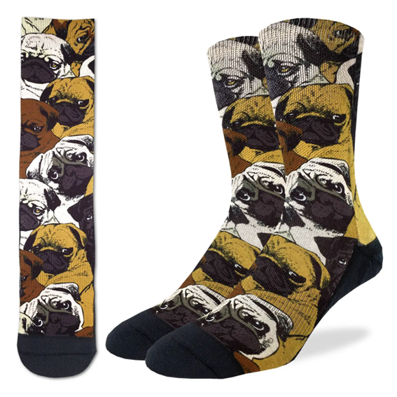 Strumpor – Good Luck Socks – Pugs - Aktiv Fit - 41-46