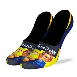 Strumpor – Good Luck Socks – Rosie the Riveter Invisible No-Show - 36-40