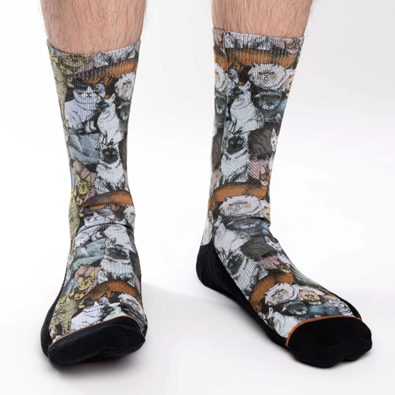 Strumpor – Good Luck Socks – Social Cats - Aktiv Fit - 41-46