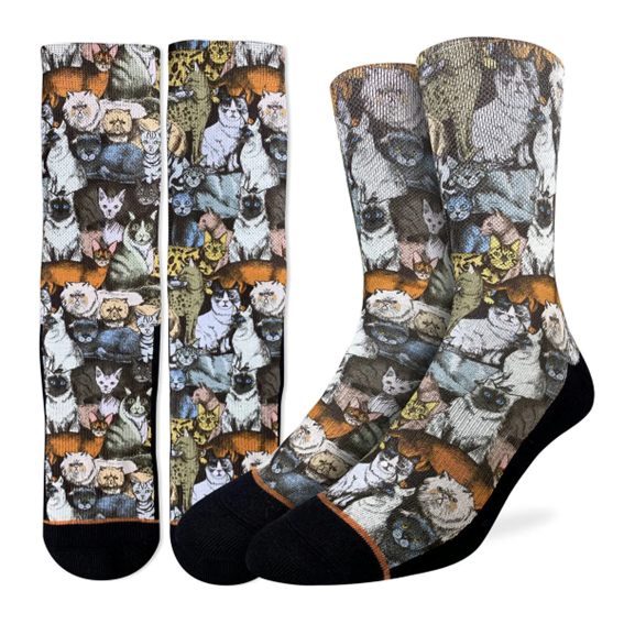 Strumpor – Good Luck Socks – Social Cats - Aktiv Fit - 41-46