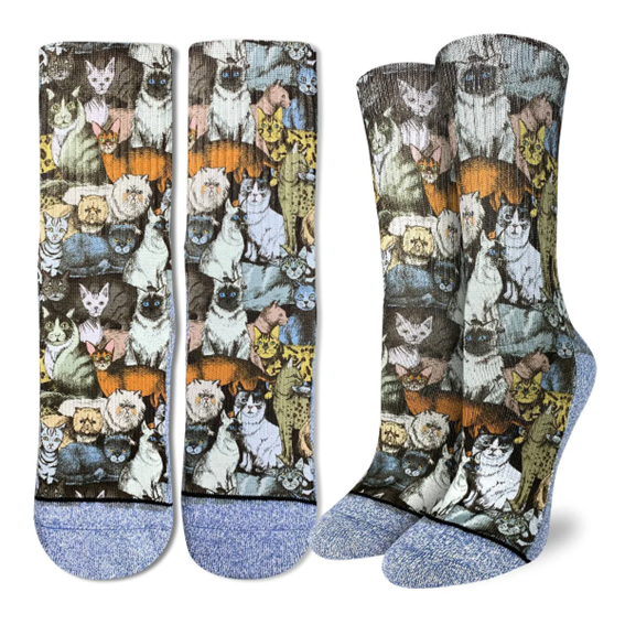 Strumpor – Good Luck Socks – Social Cats - Aktiv fit - 36-40
