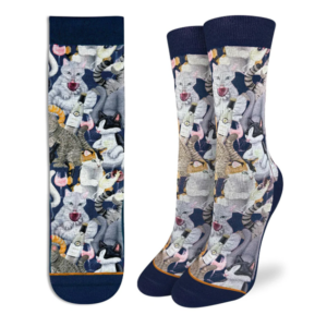 Strumpor – Good Luck Socks – Wine & Cats - Aktiv Fit - 36-40