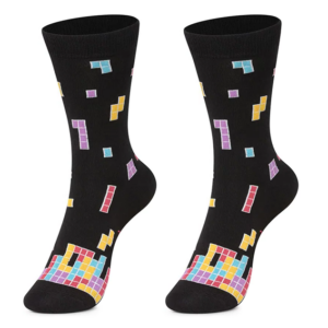 Tetris Strumpor – Bomull – Roliga Spelmotiv – Storlek 28–35