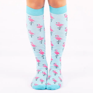 Strumpor – Flamingo Turkos Kompressionsstrumpor – 9–11 mmHg – 36–40, 40–45
