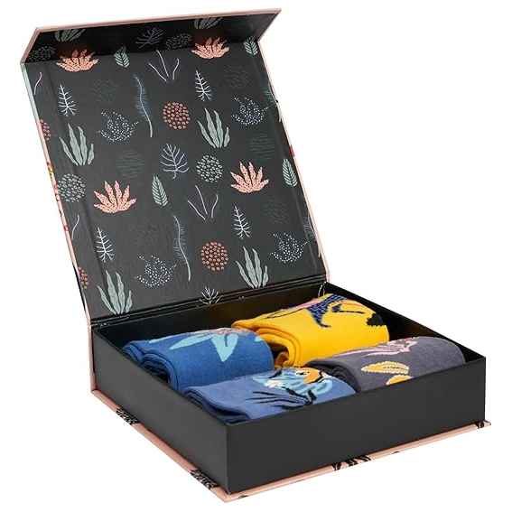 ZPK04 - Strumpor – Moustard – World of Cats Present Box (4-pack) – 36–40, 41–46 - Bild 2