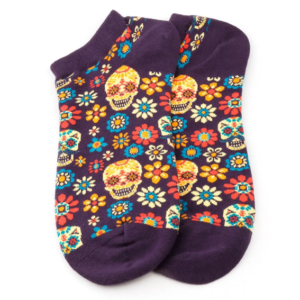 Strumpor – Skull & Flower Låga Strumpor – 37–44