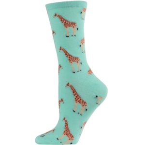 Bambustrumpor – Mjuka & Svalkande – Giraffer – Crew Socks – 35–40