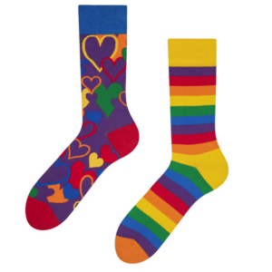 Färgglada Hjärtstrumpor Regnbåge – Dedoles – Multicolor 35–38, 39–42