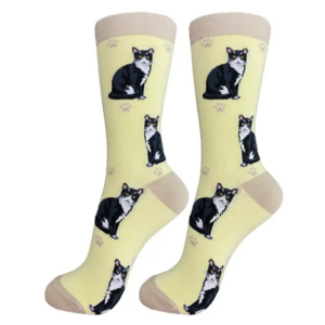 Strumpor - Svart & Vit Katt – Happytails – 36–41